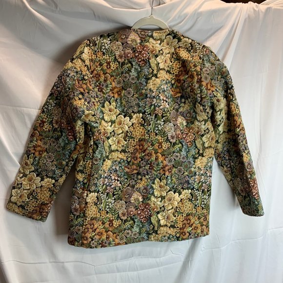 Vintage Heirloom Ashley Scott Floral Tapestry Style Jacket - Picture 12 of 12